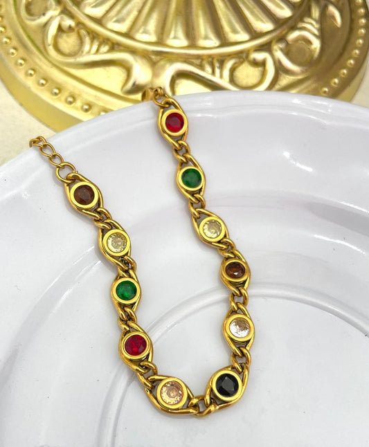 Pulsera Janette Colors Acero Inoxidable Con baño de Oro 18kl