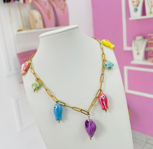 Collar Osean-Charms Acero Inoxidable