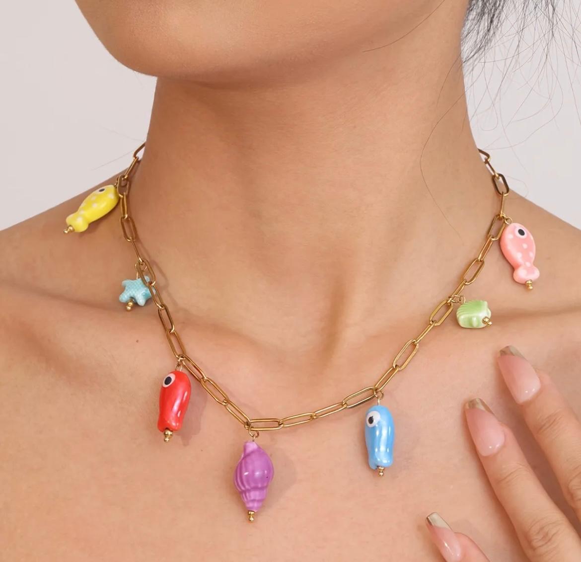 Collar Osean-Charms Acero Inoxidable