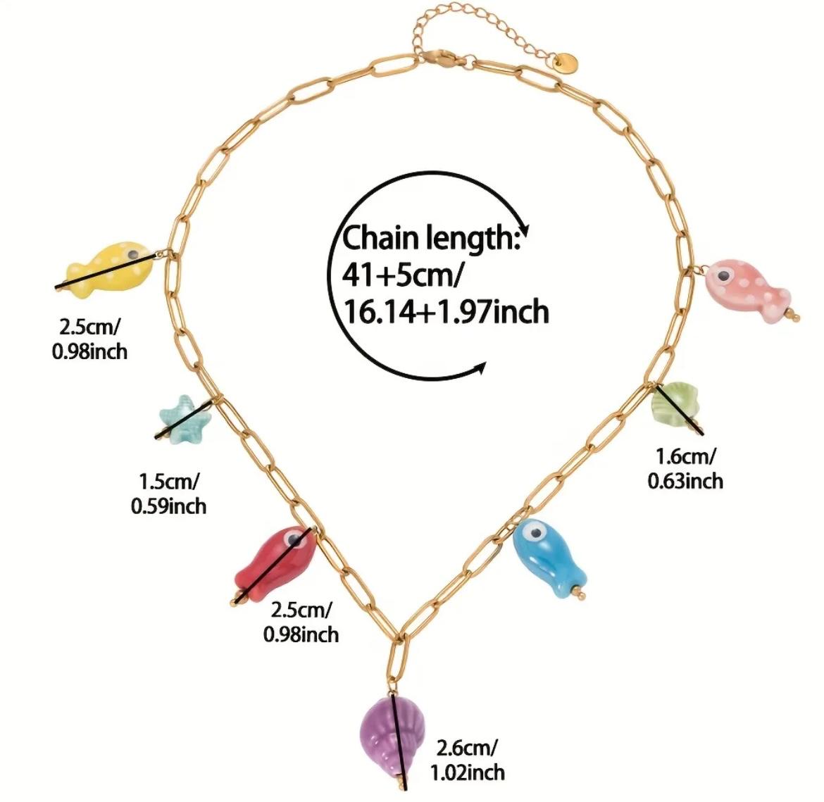 Collar Osean-Charms Acero Inoxidable