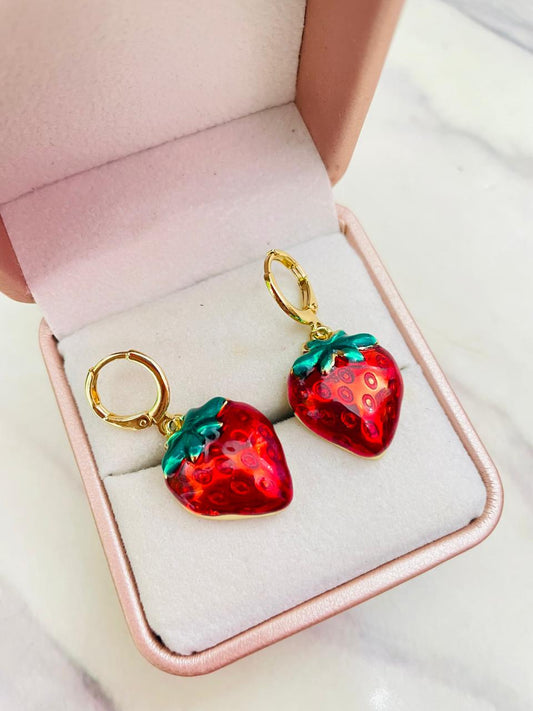 Aretes Fresa Pop