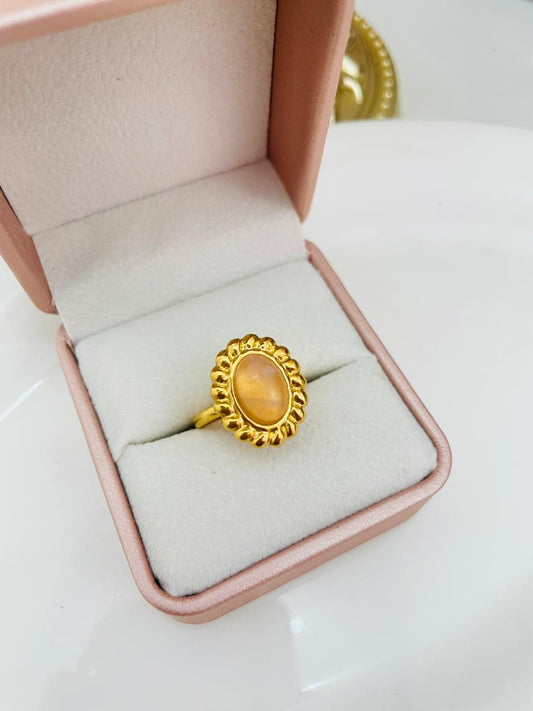 Anillo Doré Acero Inoxidable con baño de oro 18 kl