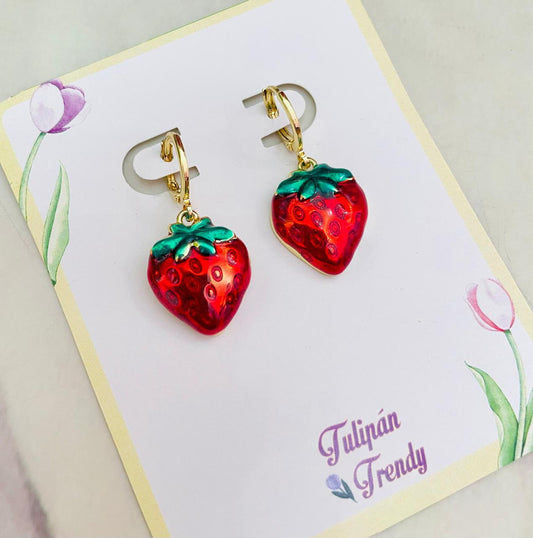Aretes Fresa Pop